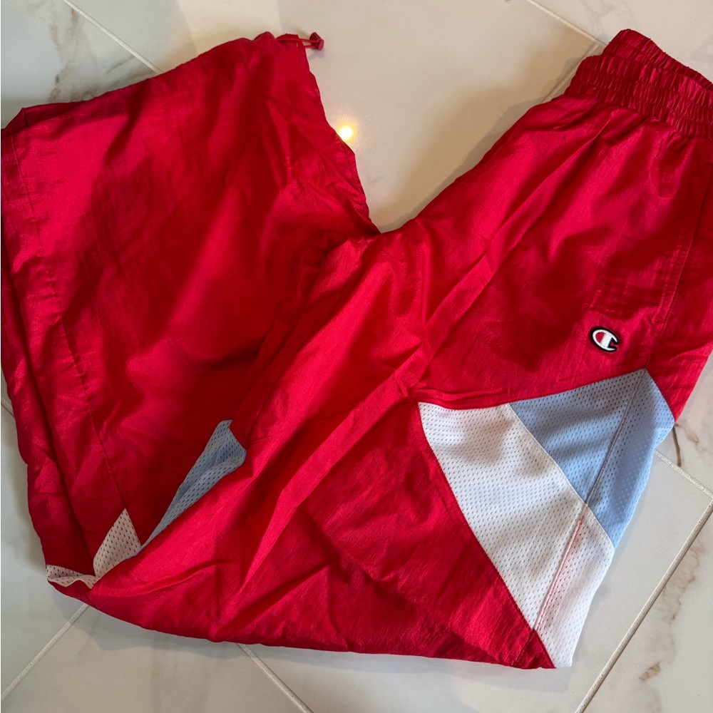 Vintage Y2K Champion Red and White Track Pants
